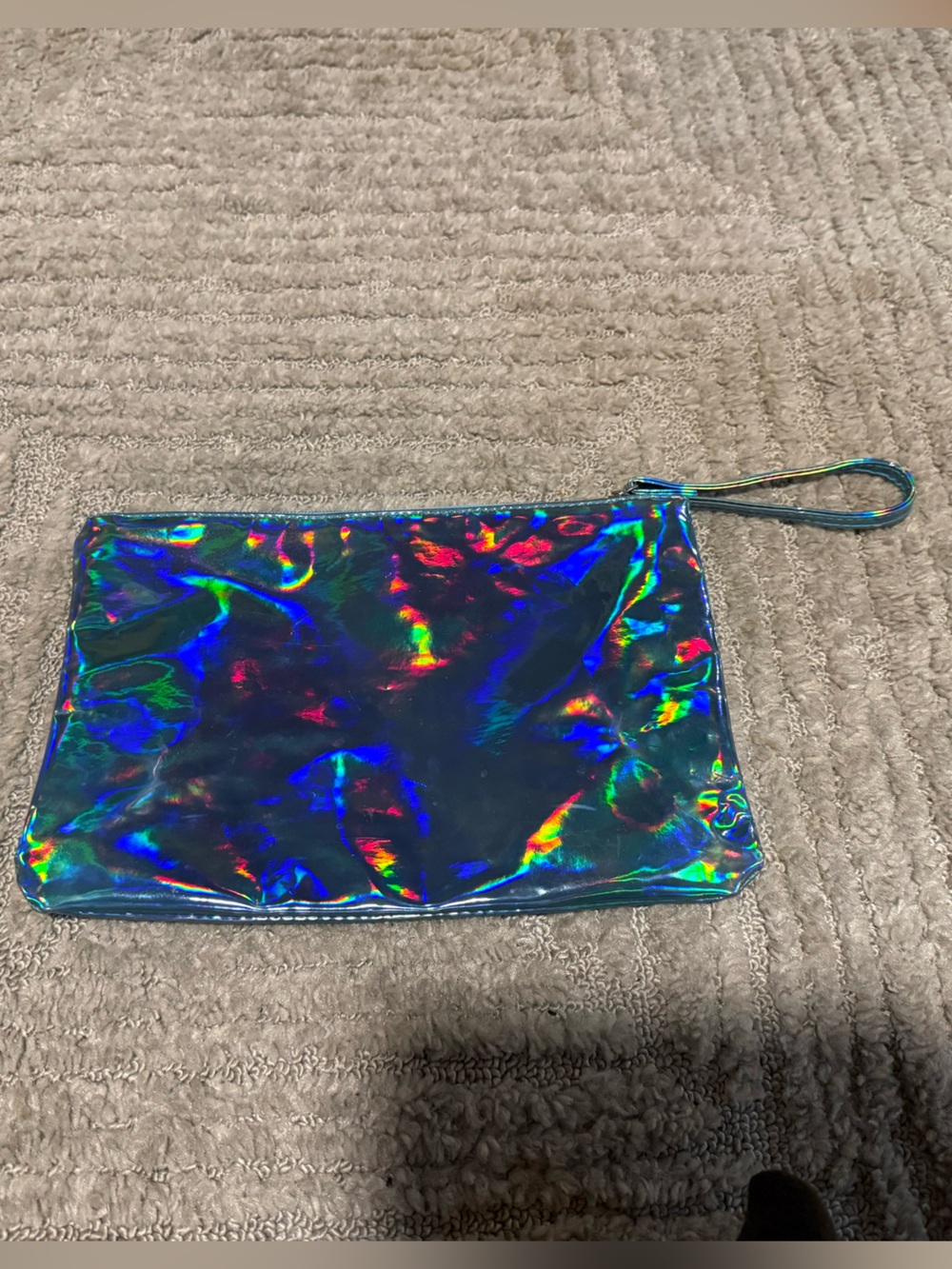 Holographic Iridescent Wristlet Clutch